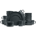 Celina 32-Piece Round Dinnerware Set - Gray Matte, Service for 8