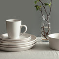 16-Piece Stoneware Dinnerware Set - Snow White