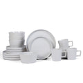 16-Piece Dinnerware Set - Glossy White Stoneware