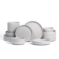 16-Piece Stoneware Dinnerware Set - Grey