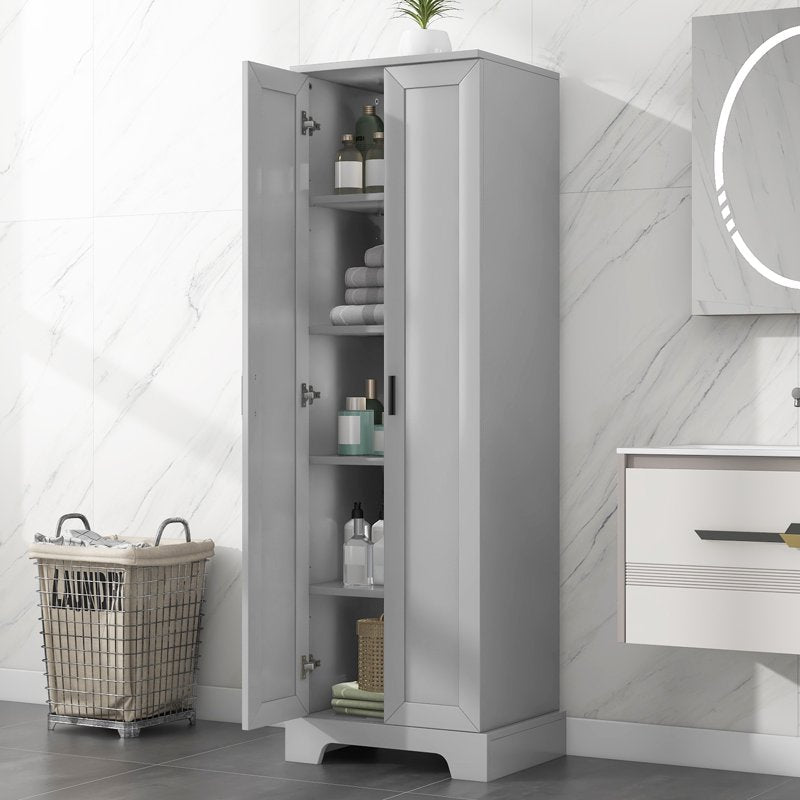 Storage Cabinet with Adjustable Shelves - Gray