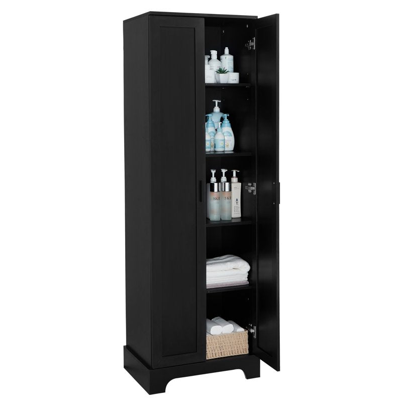 Storage Cabinet with Adjustable Shelves - Black