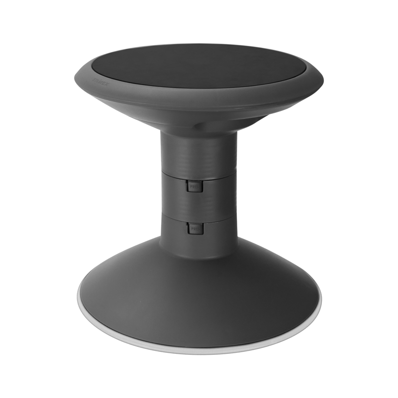 Adjustable Backless Wiggle Stool - 12-18 Inch Height, Black