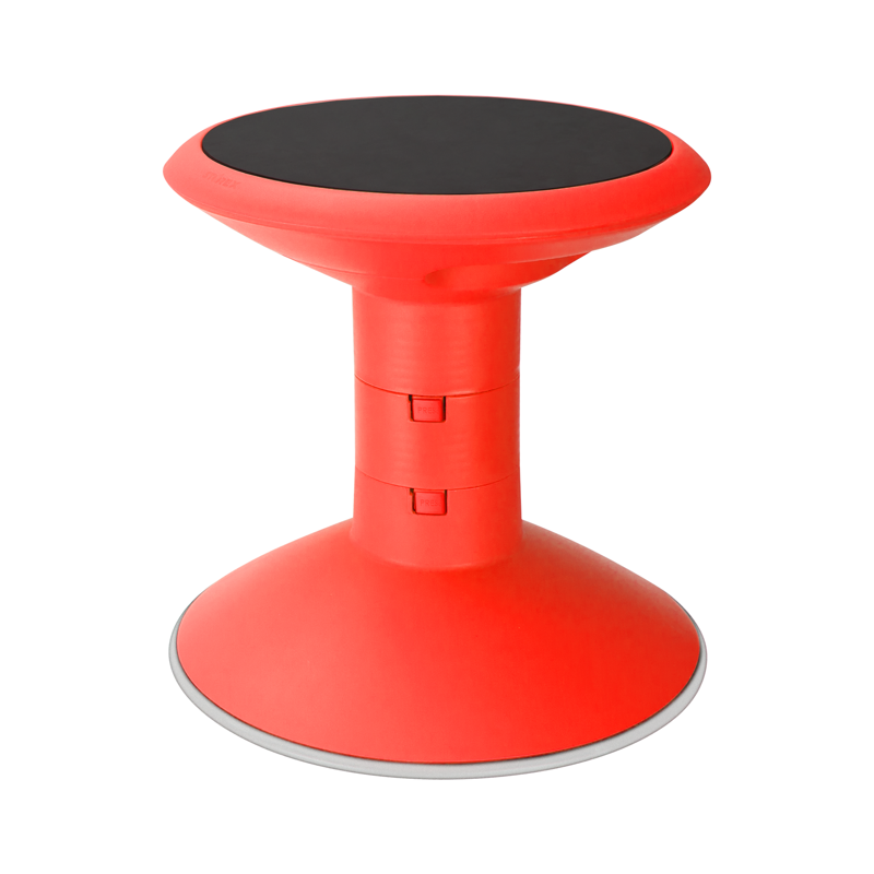 Adjustable Wiggle Stool for Kids - Red, 12-18 Inch Height