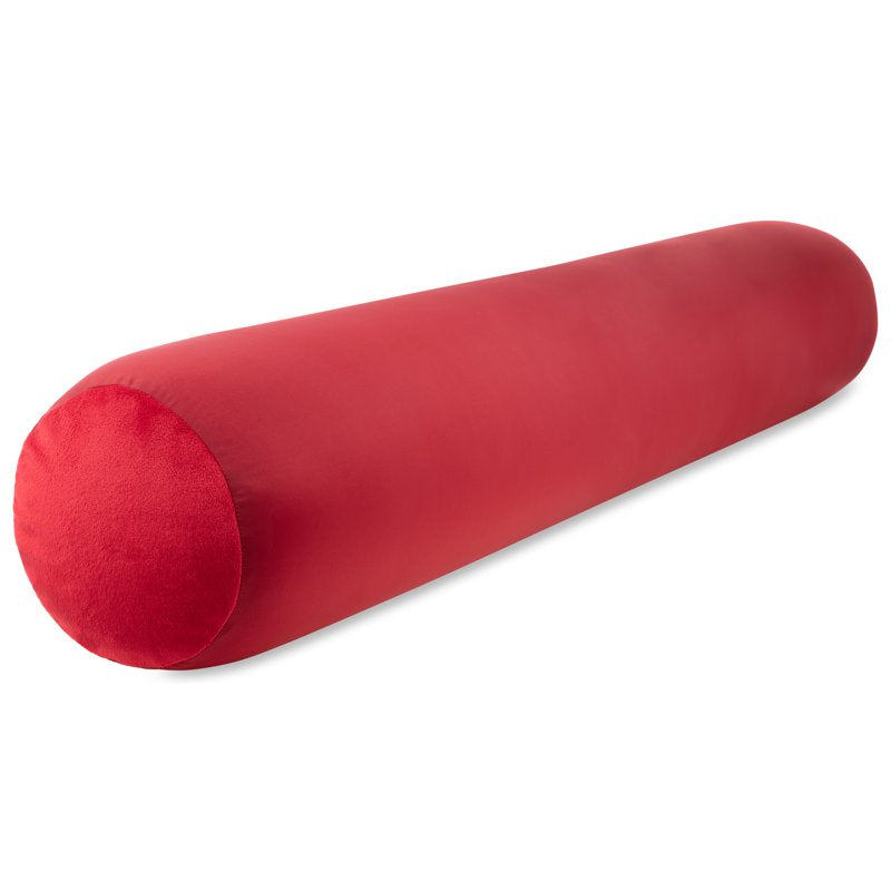 Maroon Body Pillow & Cover - Full Size Microbead Support Pillow for Side Sleepers & Maternity