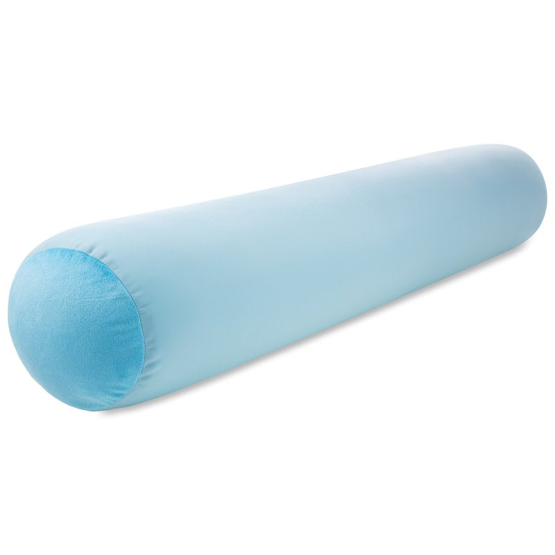 Full Size Microbead Body Pillow & Cover - Sweet Baby Blue, Supportive & Cooling, 48x8 Inches
