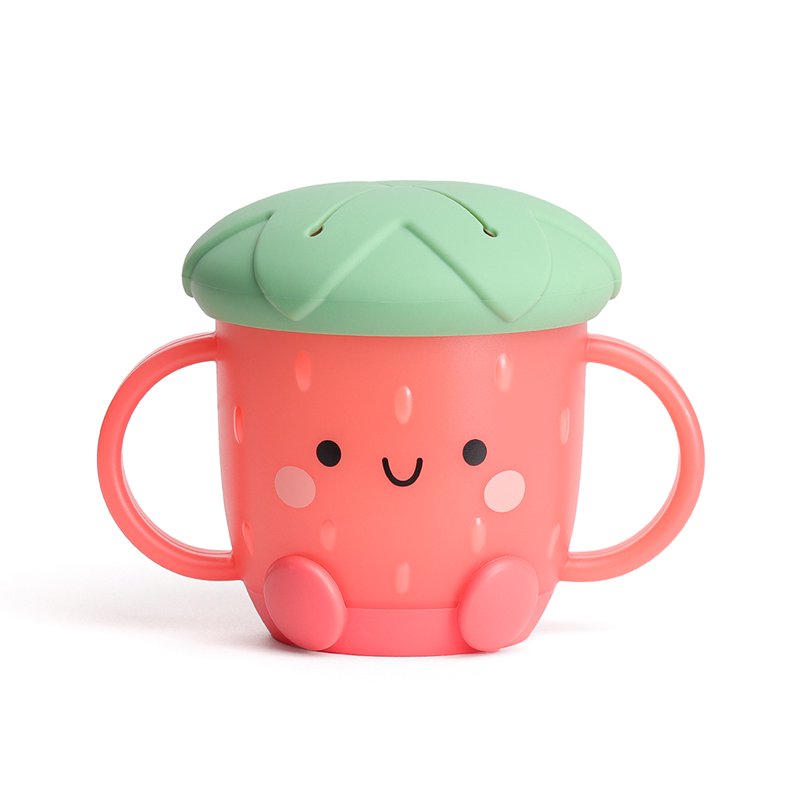 Strawberry Snack Cup for Babies - Soft Silicone Lid