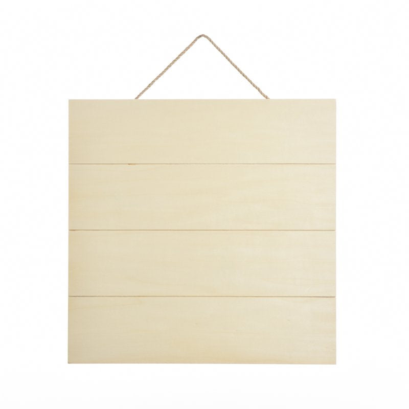 15.75-Inch Unfinished Square Wood Plaque for DIY Decor and Crafts