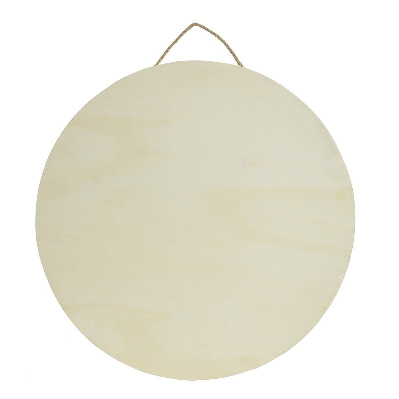 Unfinished Natural Wood Plaque 15.75 Inch Round for Crafts and Art Projects