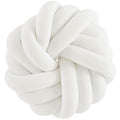 14-Inch White Decorative Knot Throw Pillow - Modern Home Accent