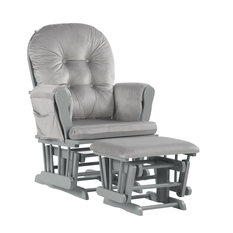Cleo Glider Rocking Chair and Ottoman Set - Multiple Colors