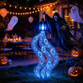 Battery-Powered Halloween Soul Harvester Garden Light with Blue LED, Spooky Reaper Yard Stake
