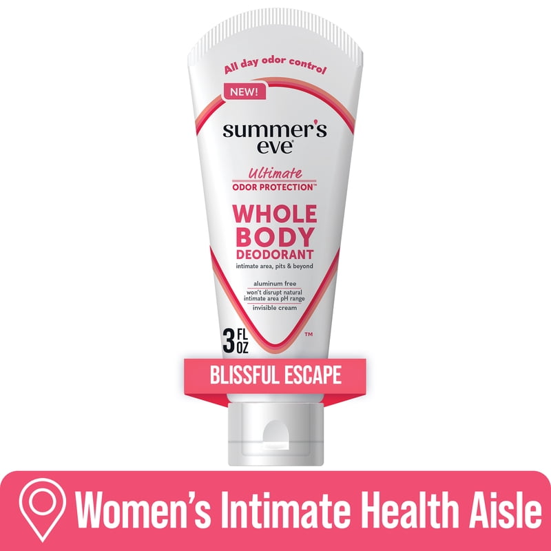Whole Body Deodorant for Women - pH Balanced Aluminum-Free Cream, 3 Fl Oz