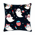 Patriotic Ghosts Plush Decorative Pillow - Summerween 18x18 Inch Throw Pillow