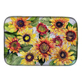 Sunflowers Dish Drying Mat - 14 x 21 Inch Water-Absorbent