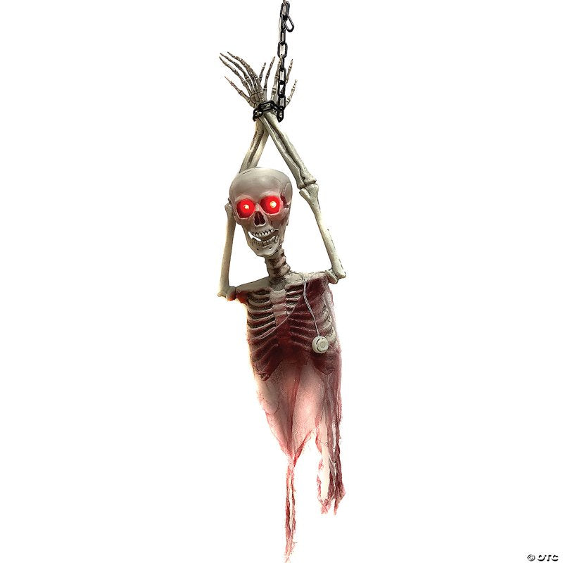 Light-Up Skeleton Torso Halloween Decoration - 20 x 8 Inches Hanging Prop
