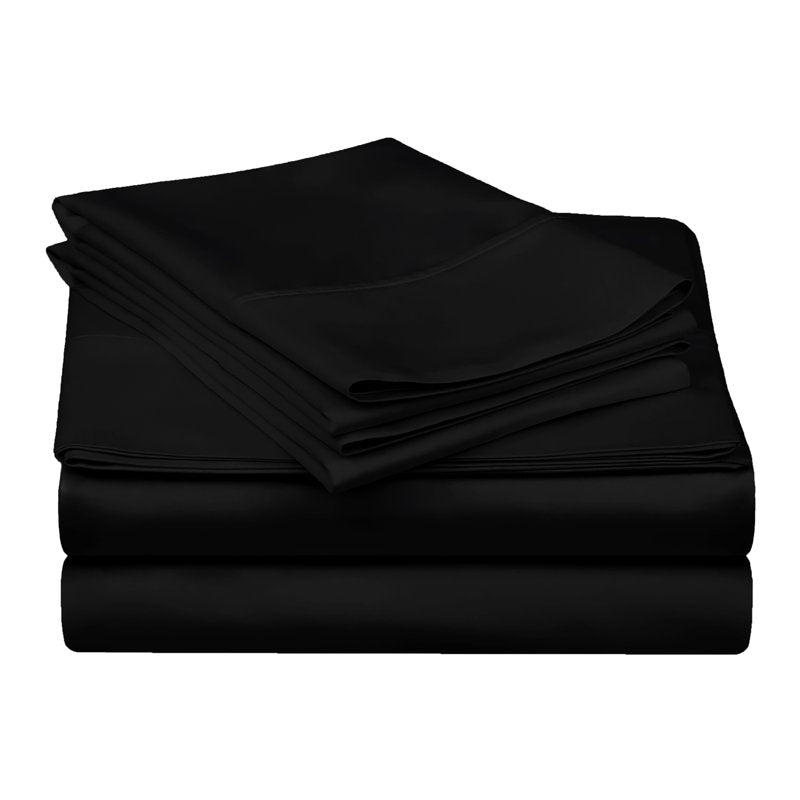 Egyptian Cotton Sheet Set - Full Size, Black, 300 Thread Count
