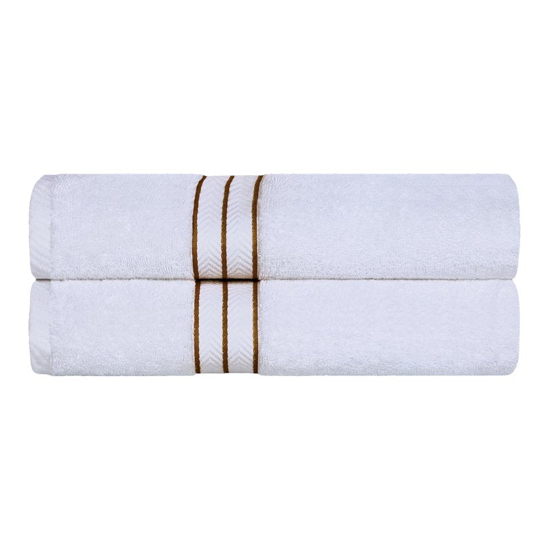 Turkish Cotton Plush Bath Towel Set - 2 Pack, Toast