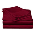 Burgundy Egyptian Cotton Sheet Set - California King, 4-Piece 300 Thread Count