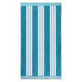 Oversized Cotton Striped Beach Towel Set of 2 - Turquoise, 34 x 64 Inches