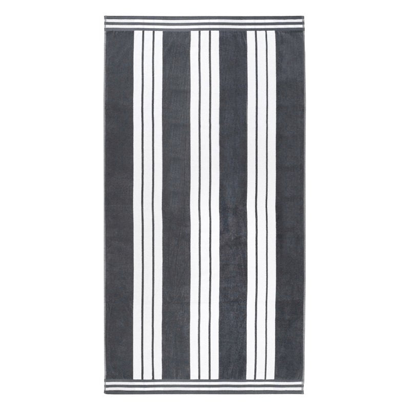 Oversized Cotton Beach Towel Set of 6 - Charcoal, 34 x 64 Inches, Pool & Beach Ready