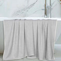 Superior Destin Cotton Blend Bath Sheet Set - 2 Pack in Platinum - Medium Weight, Soft & Absorbent