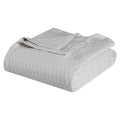 Superior Diamond Weave Cotton Blanket King Platinum All Season Bed Cover