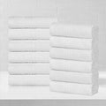 White 12-Piece Eco-Friendly Cotton Washcloth Set - Reusable & Absorbent - Superior