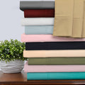 Egyptian Cotton Sheet Set - California King Burgundy - 400 Thread Count Luxurious Bed Sheets with Fitted & Flat Sheets & Pillowcases