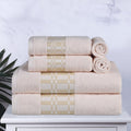 Ivory 6-Piece Cotton Embroidered Towel Set - Superior Larissa