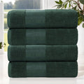 Superior Larissa Cotton Embroidered Bath Towel Set of 4 - Forest Green
