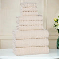 Ivory 9-Piece Cotton & Viscose Blend Towel Set - Soft, Quick Dry Bathroom Towels