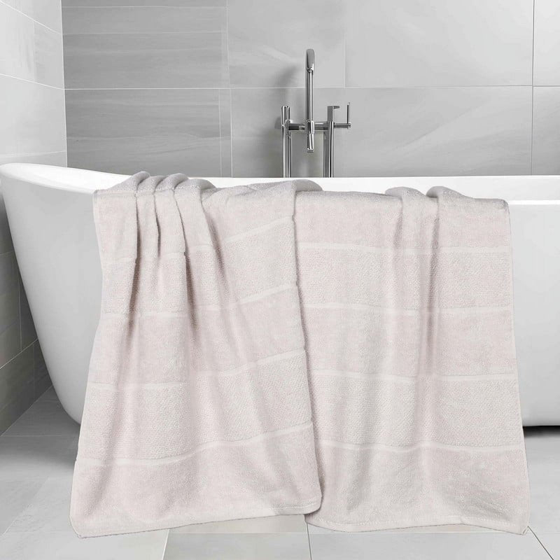Silver Bath Sheet Set - 2 Pack Ultra Absorbent Medium Weight Towels - Superior Mile