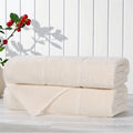 Ivory 2 Pack Bath Towels - Superior Milo Smart Twist Cotton & Viscose Blend