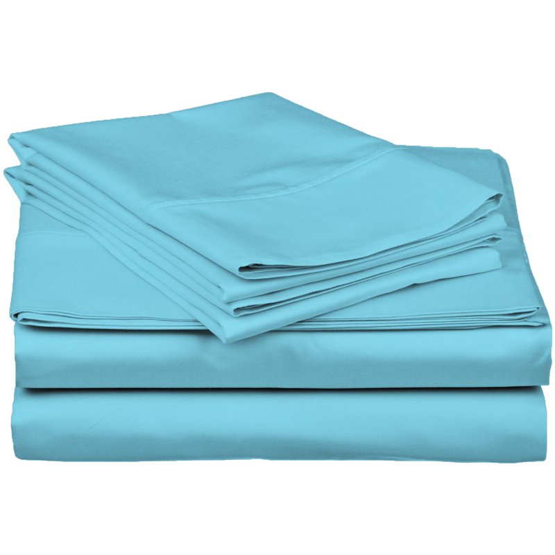 Twin XL Egyptian Cotton Sheet Set - Teal, 300-Thread Count, Sateen Finish
