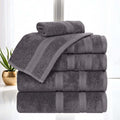 Superior Smart Dry 6-Piece Cotton Towel Set - Gold, Quick Dry, Soft
