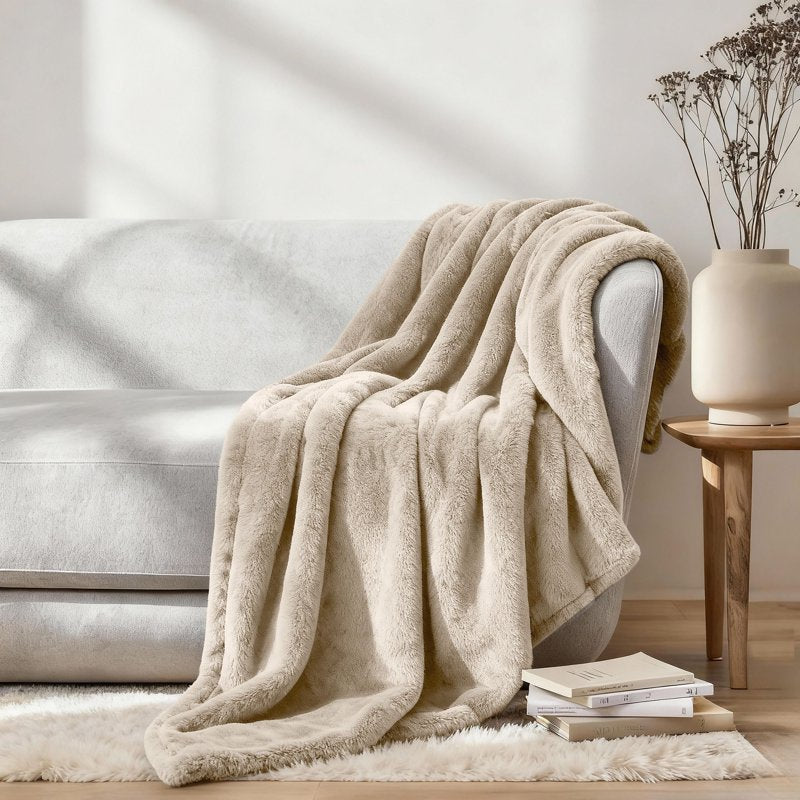 Twin Linen Superior Super Soft Plush Fleece Blanket 50x70 Bed & Couch Throw