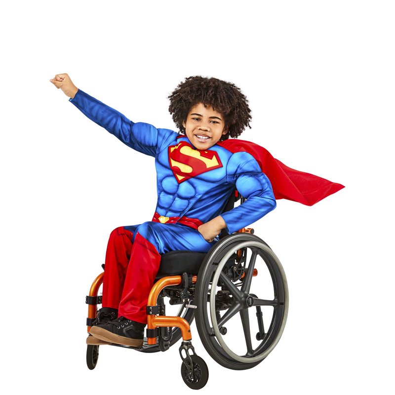 Superman Adaptive Costume for Boys - Medium, Includes Top, Cape & Seatless Pants, Wheelchair Friendly, Variation 8