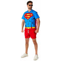 Superman Adult Costume with Cape - Blue, Red, Multi-Colored XXL