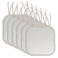Outdoor Chair Cushions with Ties - Gray Solid Print, 6-Pack