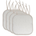 16" x 16" Silver and White Solid Print Chair Pads - 4 Pack