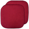 Memory Foam Chair Cushion Pad 16" x 16" - 2-Pack Red