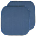 Memory Foam Chair Pad - Non-Slip Back, 16" x 16", Blue - 2 Pack