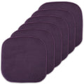 Memory Foam Chair Pad - Non-Slip Back 16" x 16" - Eggplant, 6-Pack