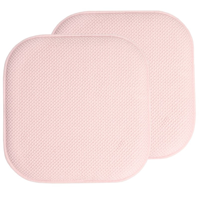 Memory Foam Honeycomb Non-Slip Chair Pad - 16" x 16" - Pink, 2 Pack