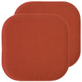 Memory Foam Chair Pad 16" x 16" Non-Slip - Rust, 2-Pack