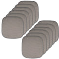 Memory Foam Chair Pad - 16" x 16" Non-Slip Back - Silver, 12-Pack