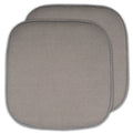Memory Foam Chair Pad - 16" x 16" Non-Slip - Silver, 2 Pack