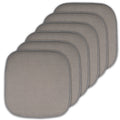 Memory Foam Chair Pad - Non-Slip Back, 16" x 16", Silver, 6-Pack