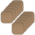 Memory Foam Chair Pad - Non-Slip Back, 16" x 16", Taupe, 12-Pack